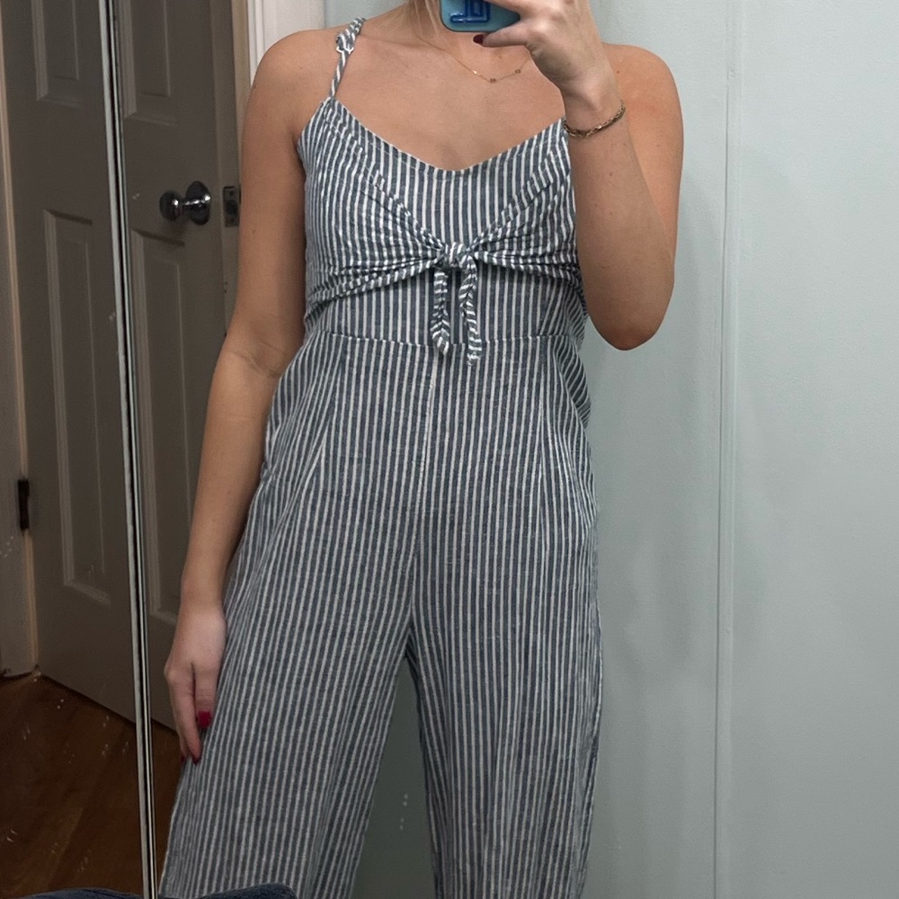 striped jumpsuit